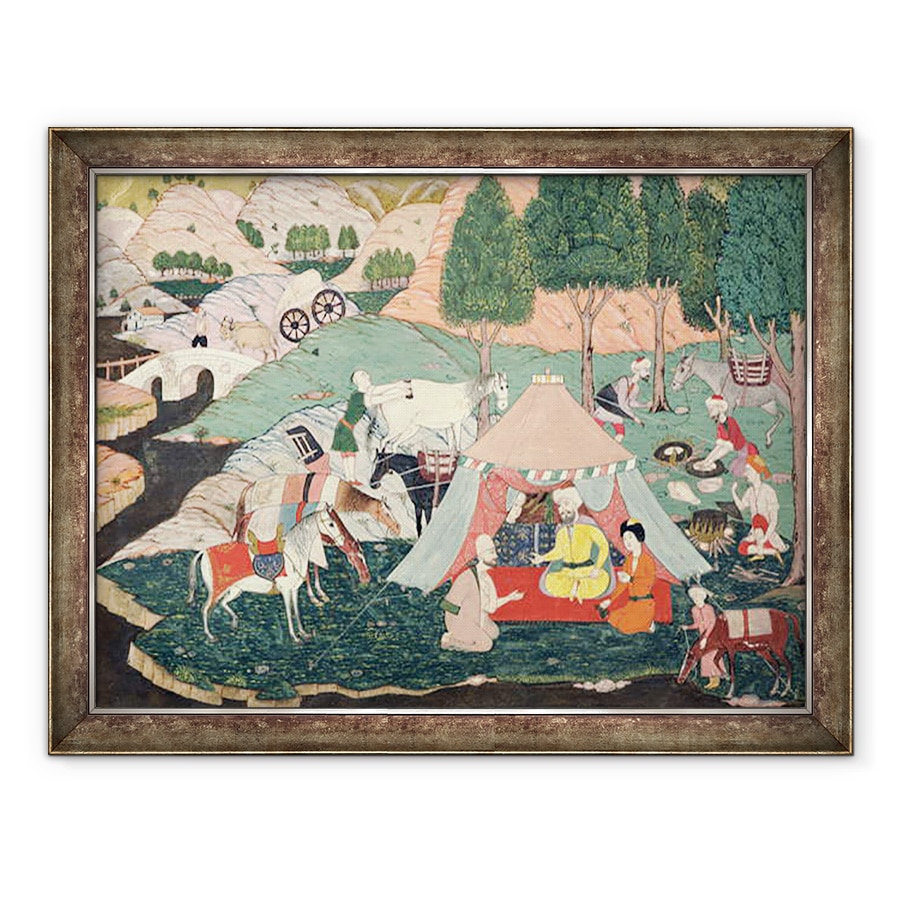 Tablou inramat - Scoala turceasca - Tabara unui print, 70 x 90 cm