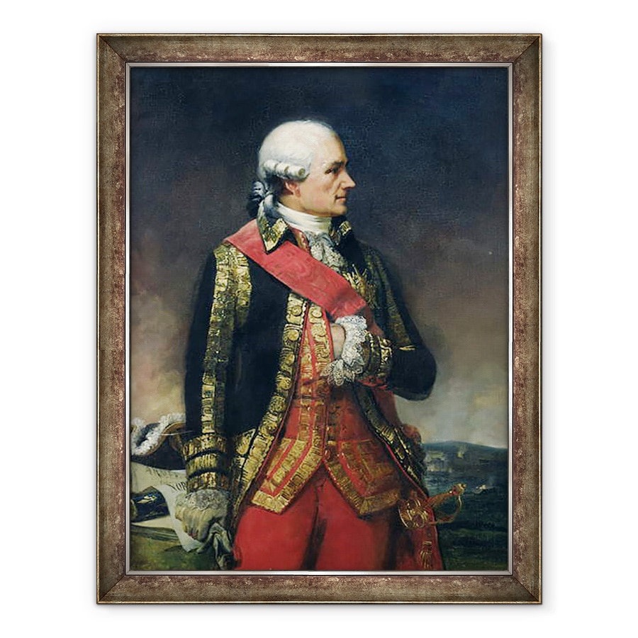 Tablou inramat - Charles-Philippe Lariviere - Jean-Baptiste de Vimeur 1725-1807 Conte de Rochambeau, 70 x 90 cm