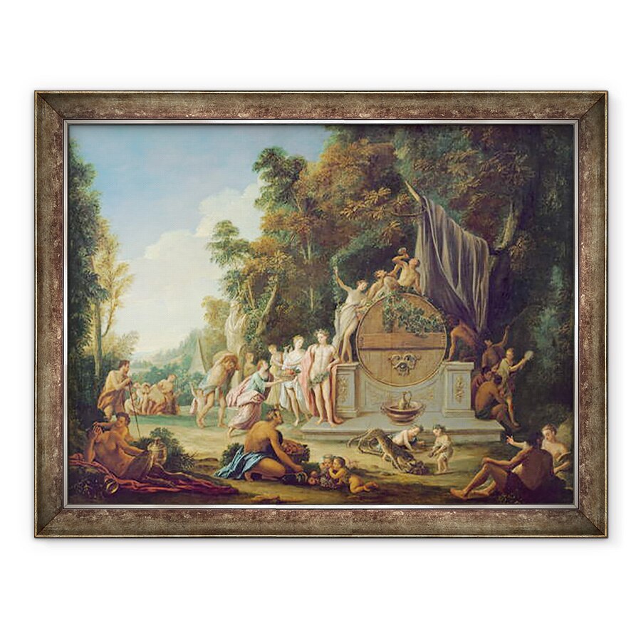 Tablou inramat - Jean Jacques Spoede - Fete Galante in onoarea lui Bacchus, 70 x 90 cm