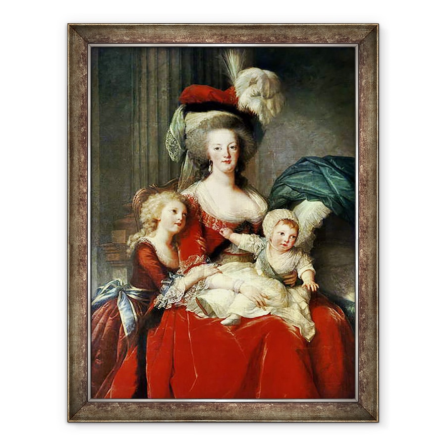 Tablou inramat - Elisabeth Louise Vigee-Lebrun - Marie-Antoinette 1755-93 si cei patru copii ai ei, 60 x 80 cm