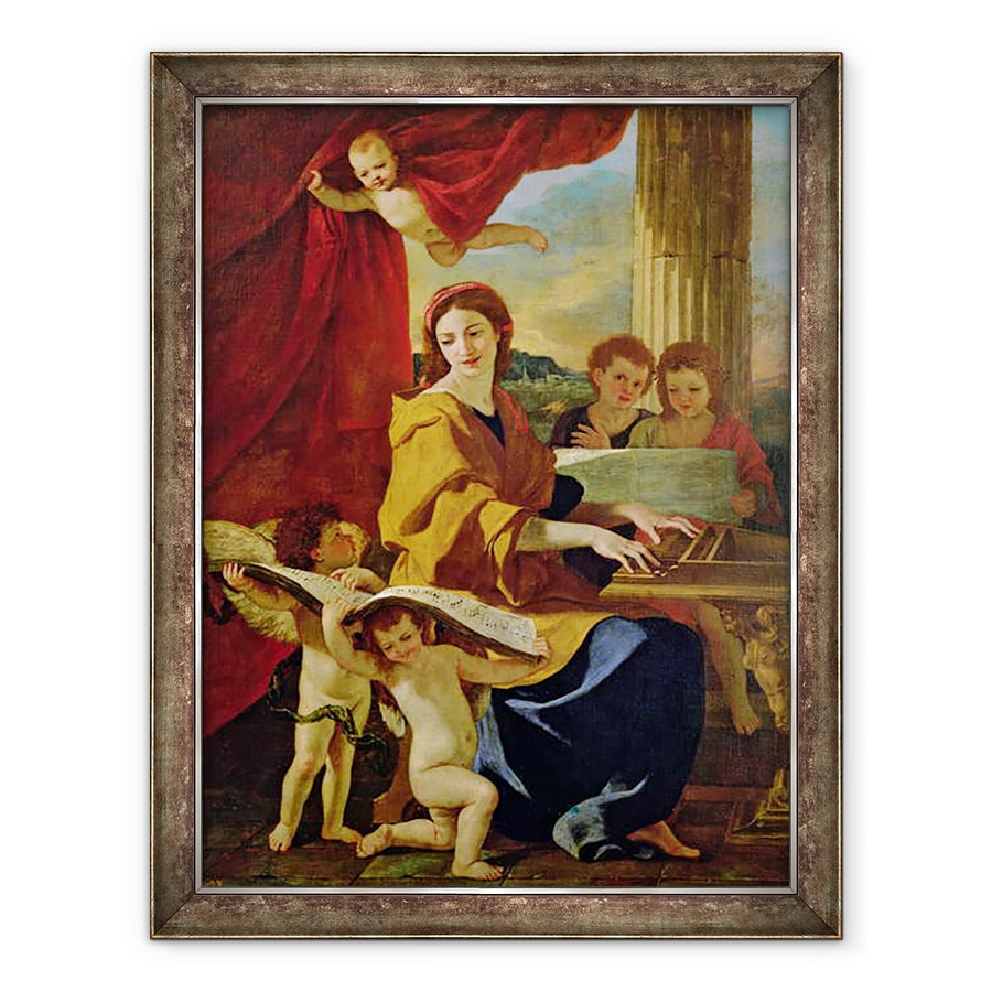 Tablou inramat - Nicolas Poussin - Sfanta Cecilia, 70 x 90 cm