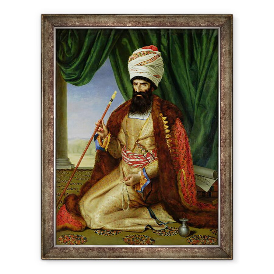 Tablou inramat - Cesarine Davin - Portretul lui Asker-Khan, Ambasadorul Persiei, la Paris in 1808, 70 x 90 cm