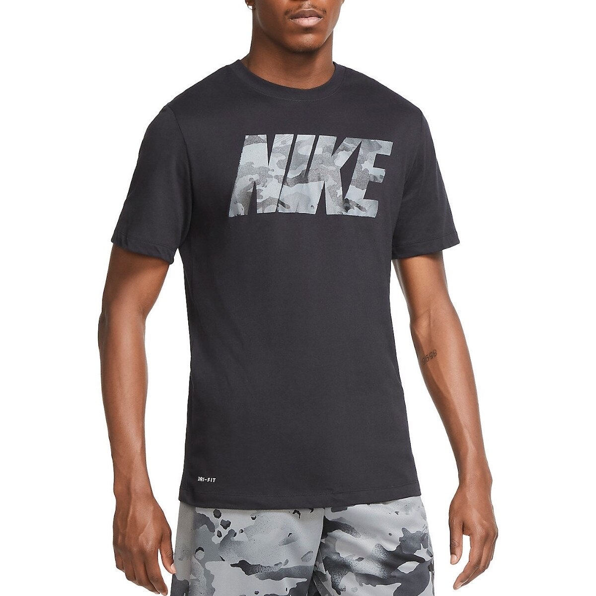 Tricou Nike Camo Logo, Negru