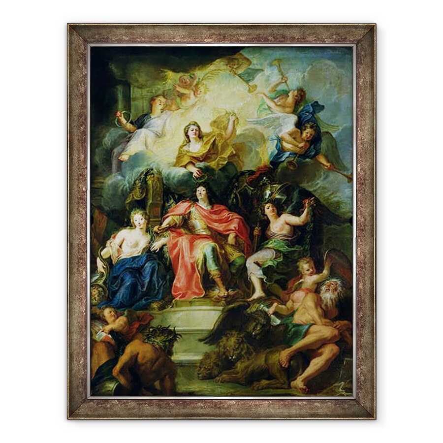 Tablou inramat - Antoine Coypel - Ludovic al XIV-lea 1638-1715 incoronat de Glory, 70 x 90 cm