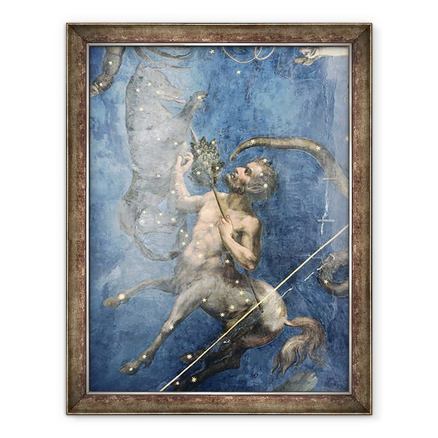 Tablou inramat - Lorenzo Costa the Younger - Centaurus, din tavanul Sala dello Zodiaco, 70 x 90 cm