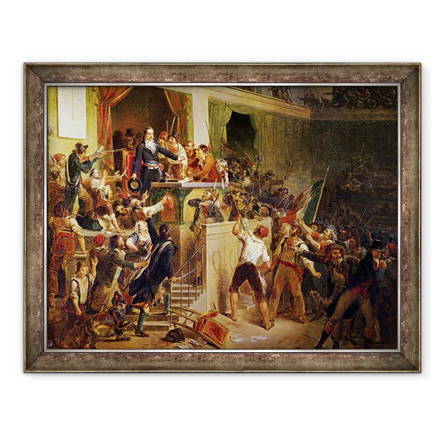 Tablou inramat - Jean Alphonse Roehn - Francois Boissy dAnglas 1756-1826 Salutandu-l pe seful adjunctului Jean Feraud 1758-95 1 Priarial An III 20 mai 1795 1831, 70 x 90 cm