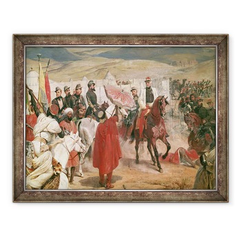 Tablou inramat - Emile Jean Horace Vernet - Maresalul Thomas Bugeaud 1784-1849 si colonelul Joseph Vantini Yousouf 1808-66 in timpul cuceririi Algeriei, 70 x 90 cm Tablou inramat - Emile Jean Horace Vernet - Maresalul Thomas Bugeaud 1784-1849 si colonelul Joseph Vantini Yousouf 1808-66 in timpul cuceririi Algeriei, 70 x 90 cm