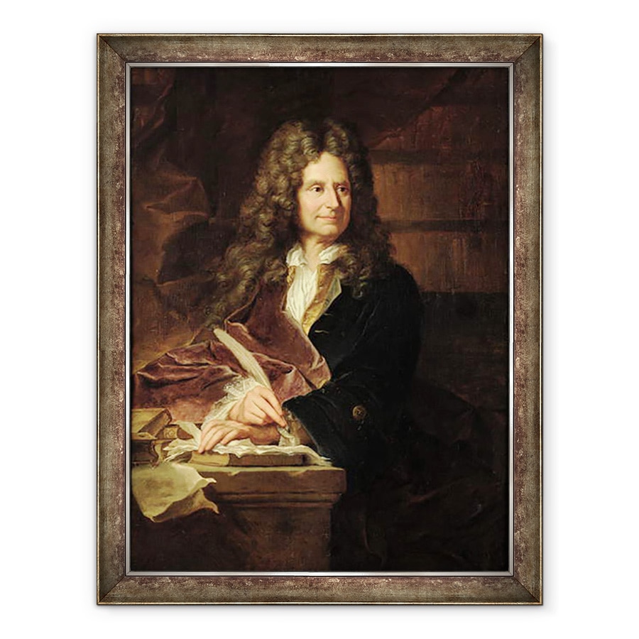 Tablou inramat - Hyacinthe Rigaud - Nicolas Boileau 1636-1711 dupa 1704, 70 x 90 cm