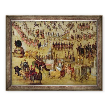 Tablou inramat - Scoala franceza - Place Royale si Carrousel in 1612 ulei pe panza, 70 x 90 cm Tablou inramat - Scoala franceza - Place Royale si Carrousel in 1612 ulei pe panza, 70 x 90 cm