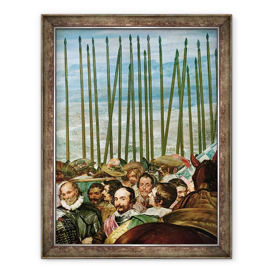 Tablou inramat - Diego Rodriguez de Silva y Velazquez - Capitularea Breda, 1625, detaliu de soldati cu lanci, 70 x 90 cm