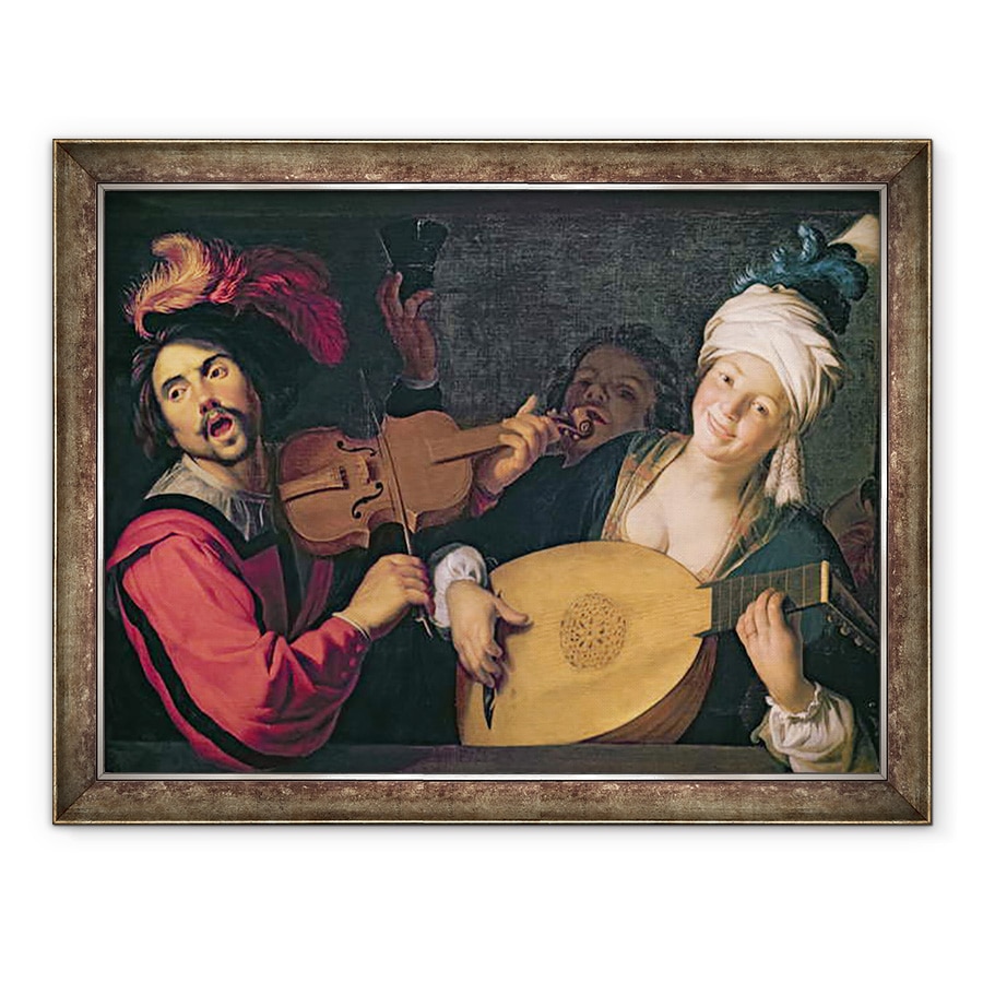 Tablou inramat - Gerrit van Honthorst - Concertul, 70 x 90 cm