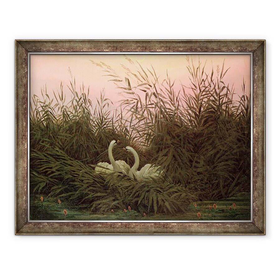 Tablou inramat - Caspar David Friedrich - Lebede in trestie, 60 x 80 cm