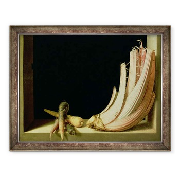 Tablou inramat - Juan Sanchez Cotan - Natura moarta cu un cardoon, 70 x 90 cm Tablou inramat - Juan Sanchez Cotan - Natura moarta cu un cardoon, 70 x 90 cm