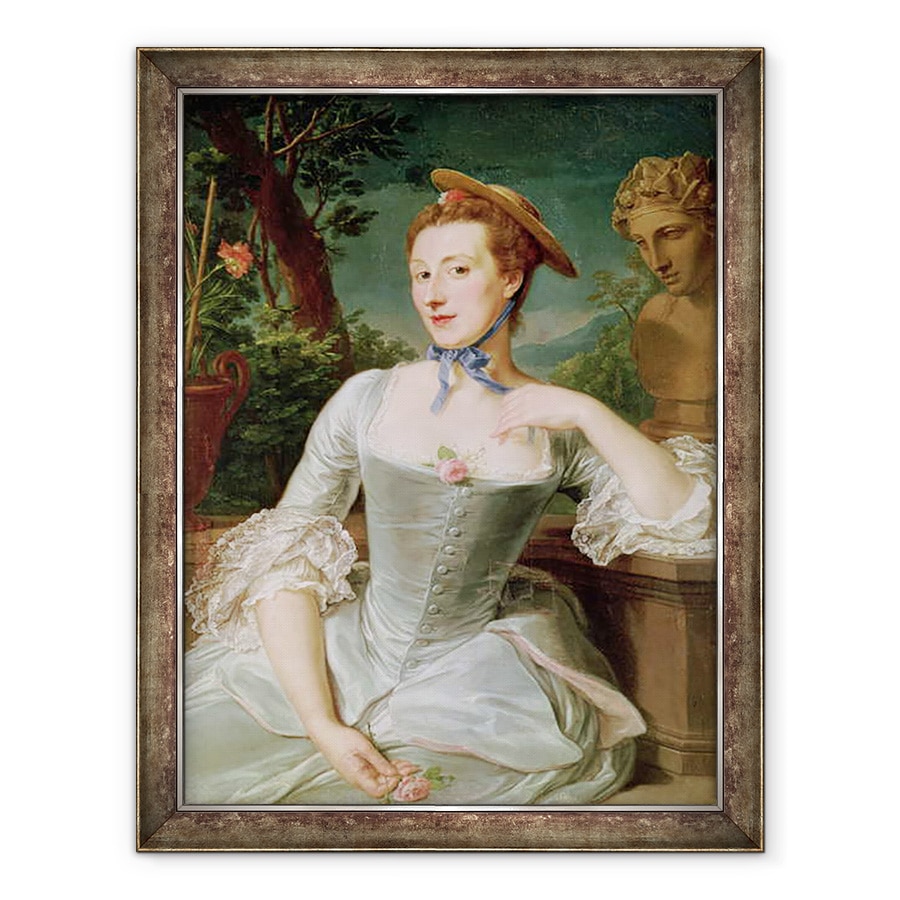 Tablou inramat - Pompeo Girolamo Batoni - Portretul unei femei necunoscute, 60 x 80 cm