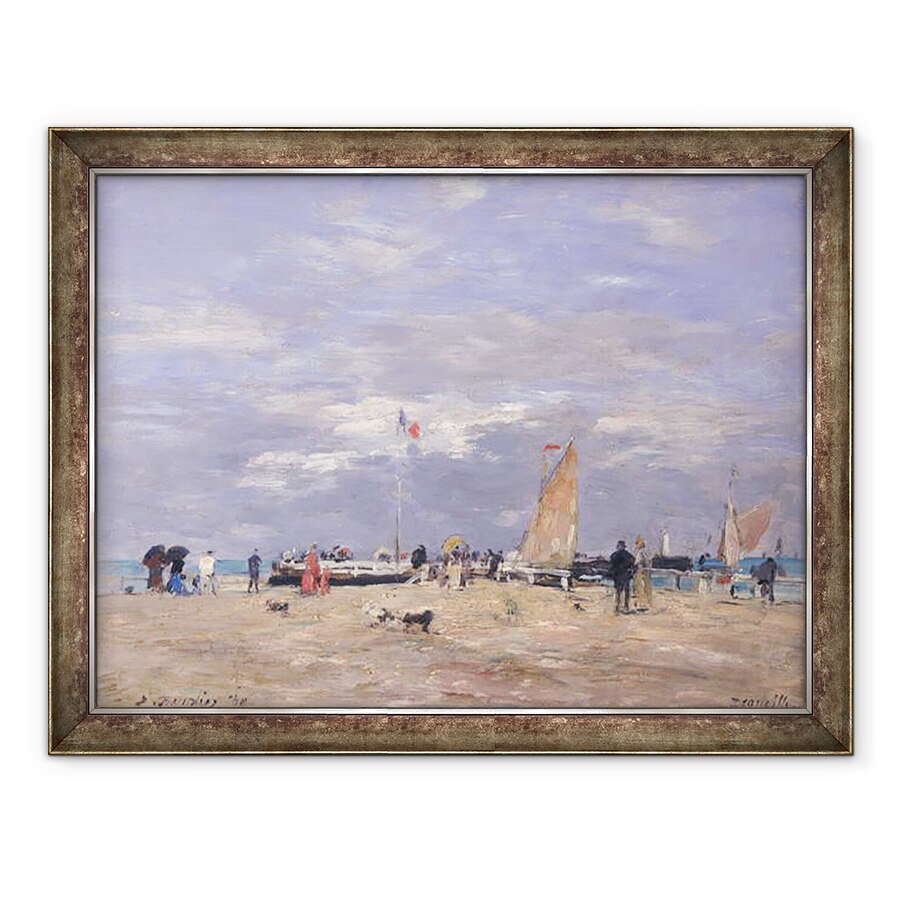 Tablou inramat - Eugene Louis Boudin - Jetty la Deauville, 60 x 80 cm