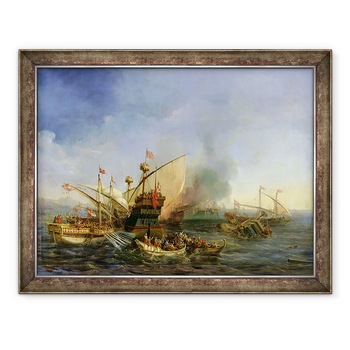 Tablou inramat - Auguste Etienne Francois Mayer - Naval Battle of Episkopi in 1323, 60 x 80 cm Tablou inramat - Auguste Etienne Francois Mayer - Naval Battle of Episkopi in 1323, 60 x 80 cm