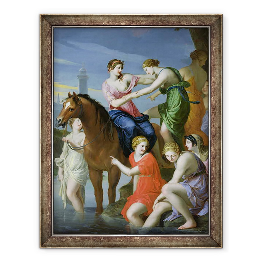 Tablou inramat - Jacques Stella - Clelia traversand Tibrul, 60 x 80 cm
