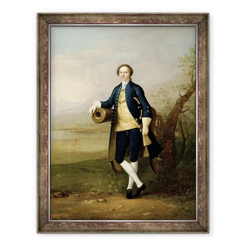 Tablou inramat - Arthur Devis - Domnul cu un tun, 60 x 80 cm Tablou inramat - Arthur Devis - Domnul cu un tun, 60 x 80 cm