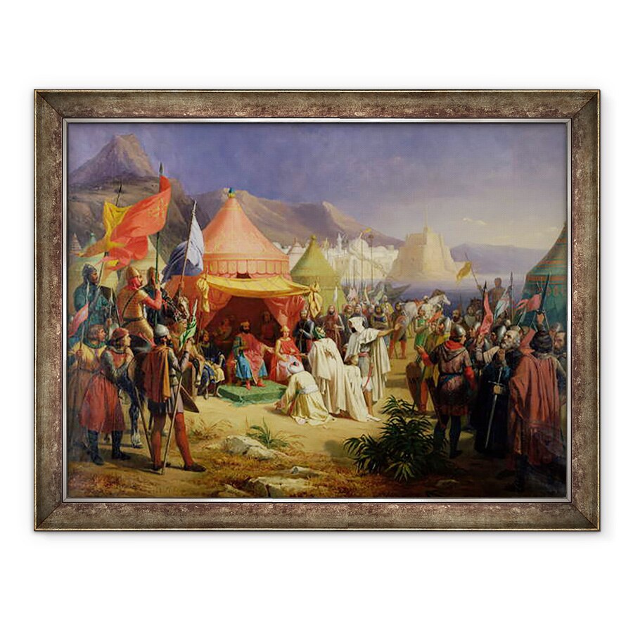 Tablou inramat - Charles Alexandre Debacq - Luarea de la Tripoli, aprilie 1102, 60 x 80 cm