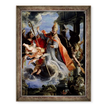 Tablou inramat - Claudio Coello - Triumful Sfantului Augustin 354-430 1664, 70 x 90 cm Tablou inramat - Claudio Coello - Triumful Sfantului Augustin 354-430 1664, 70 x 90 cm