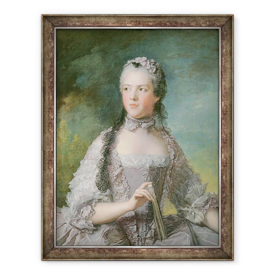 Tablou inramat - Jean-Marc Nattier - Portret De Adelaide de France 1732-1800 Cu Un Ventilator, 60 x 80 cm