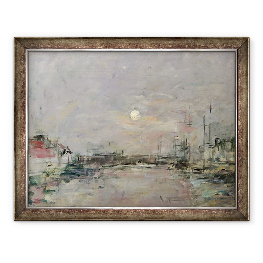 Tablou inramat - Eugene Louis Boudin - Amurgul pe docul comercial de la Le Havre, 60 x 80 cm