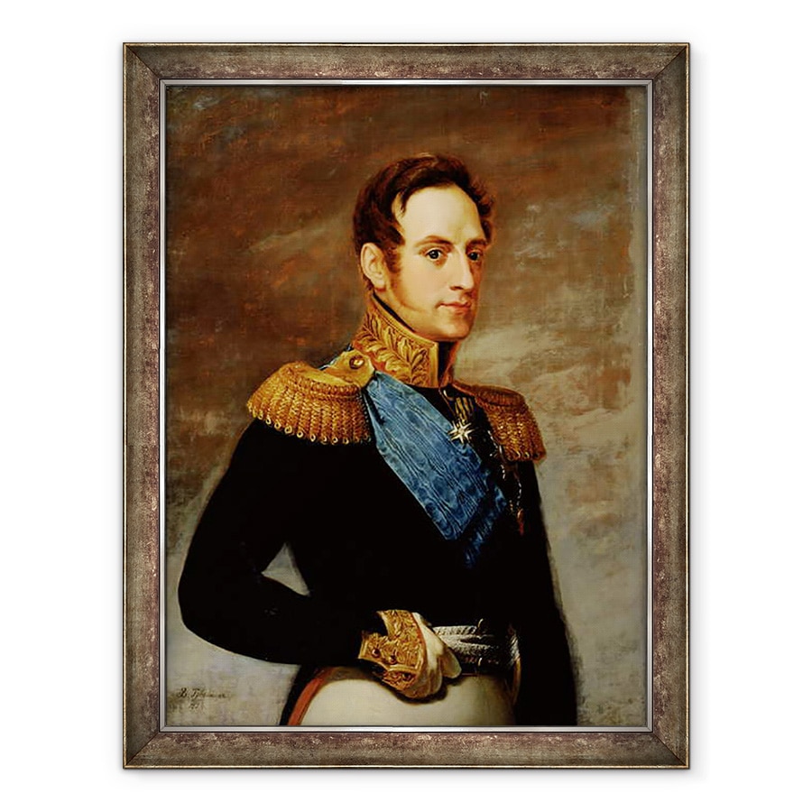 Tablou inramat - Vasili Andreevich Tropinin - Portretul tarului Nicolae I 1796-1855 1826, 70 x 90 cm