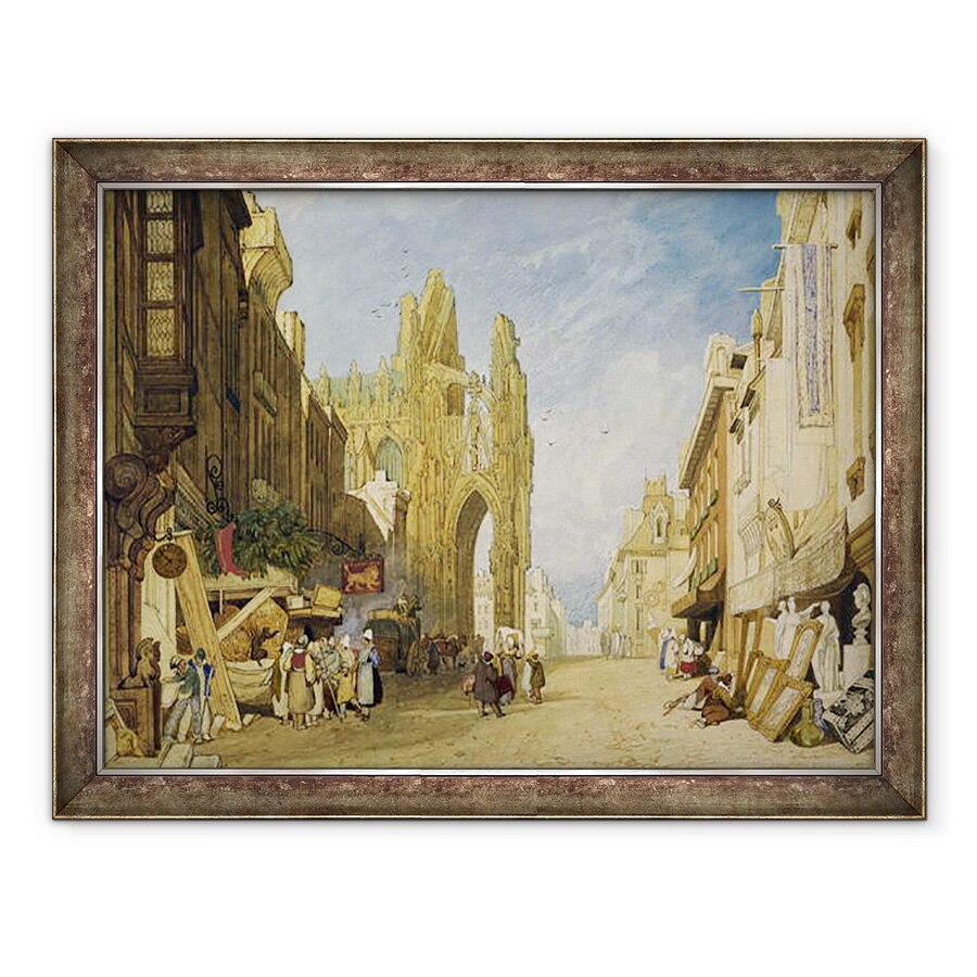 Tablou inramat - John Sell Cotman - Scene de strada din Alencon II, Normandia, 70 x 90 cm