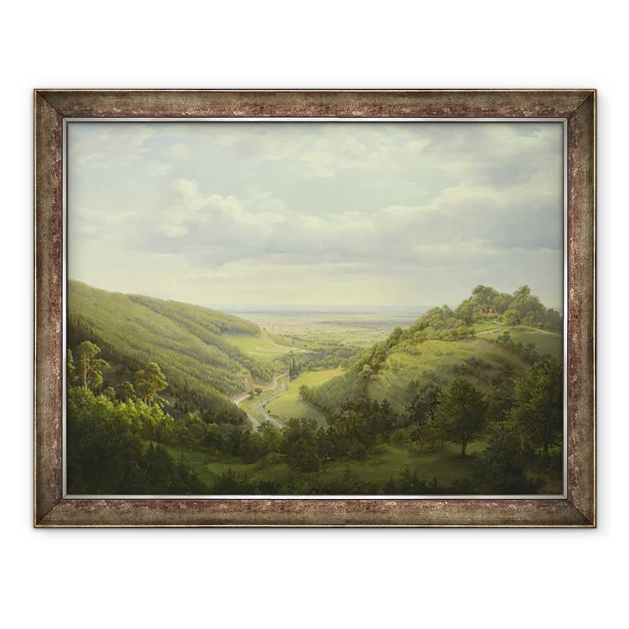 Tablou inramat - Heinrich Schilbach - Vedere la Muntele Sfant si trecatoarea montana, 60 x 80 cm