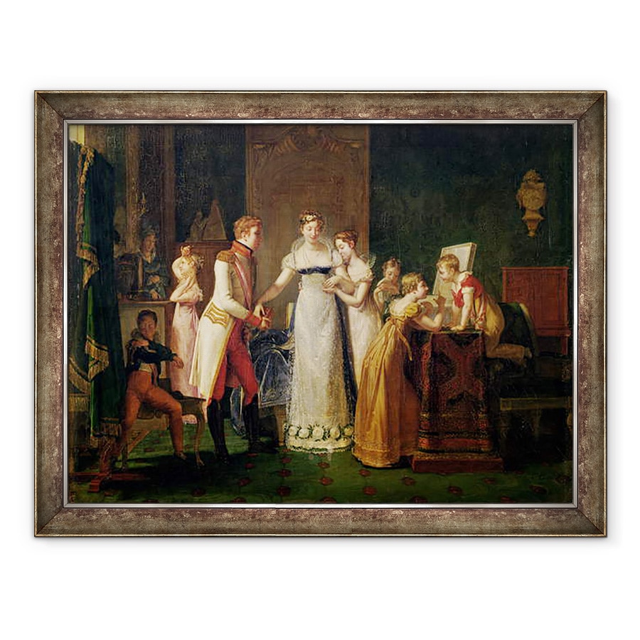 Tablou inramat - Pauline Auzou - Marie-Louise 1791-1847 din Austria Licitand adio familiei sale la Viena, 13 martie 1810, 70 x 90 cm