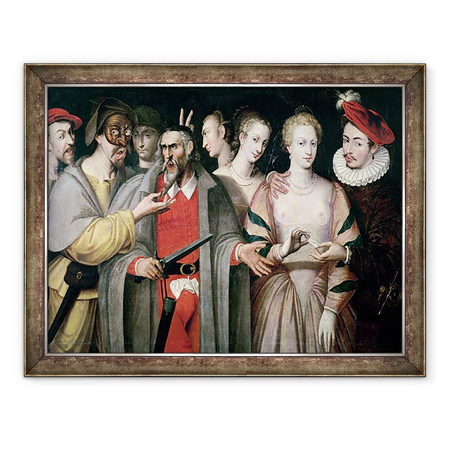 Tablou inramat - Francois Bunel - Actorii Commedia dellArte, 70 x 90 cm