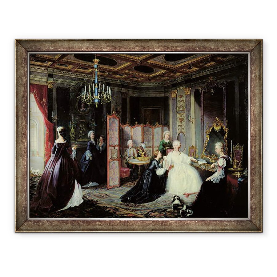 Tablou inramat - Jan Ostoja Mioduszewski - imparateasa Ecaterina cea Mare 1729-96 a primit o scrisoare, 60 x 80 cm