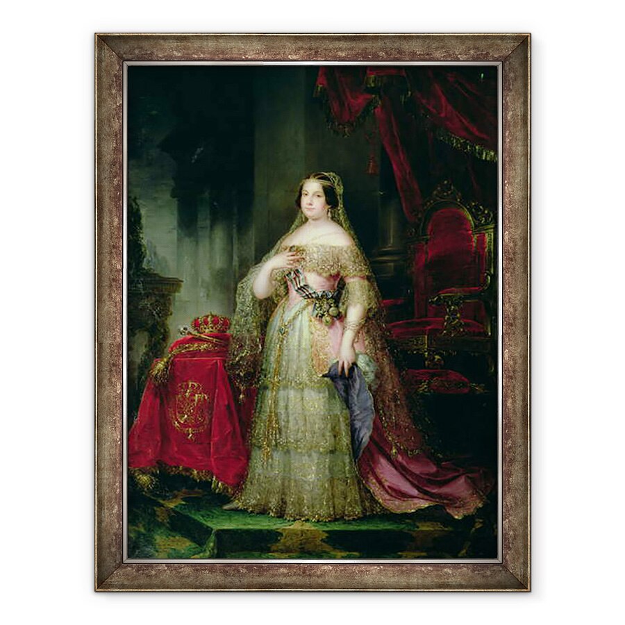 Tablou inramat - Jose Gutierrez de la Vega - Regina Isabella II 1830-1904 a Spaniei, 70 x 90 cm