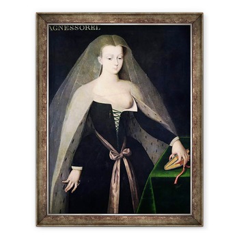 Tablou inramat - Scoala franceza - Agnes Sorel c.1422-50, 60 x 80 cm Tablou inramat - Scoala franceza - Agnes Sorel c.1422-50, 60 x 80 cm