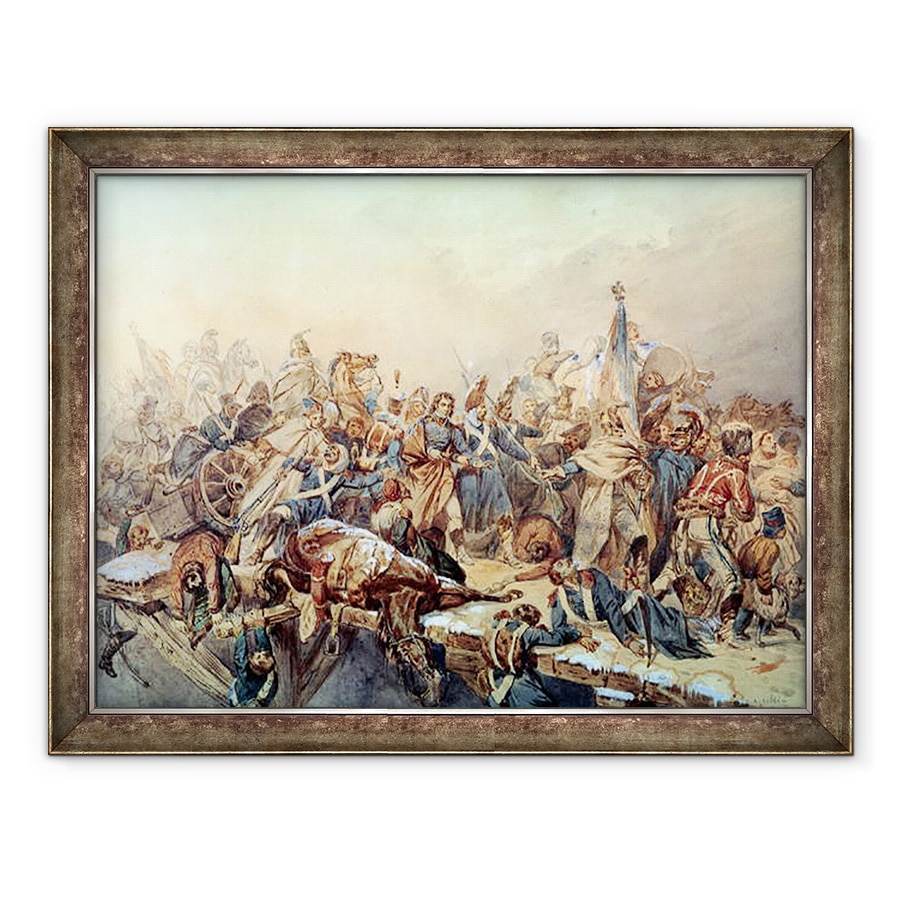 Tablou inramat - Alexandre Solde - Dominique Larrey traverseaza Bérézina, 60 x 80 cm