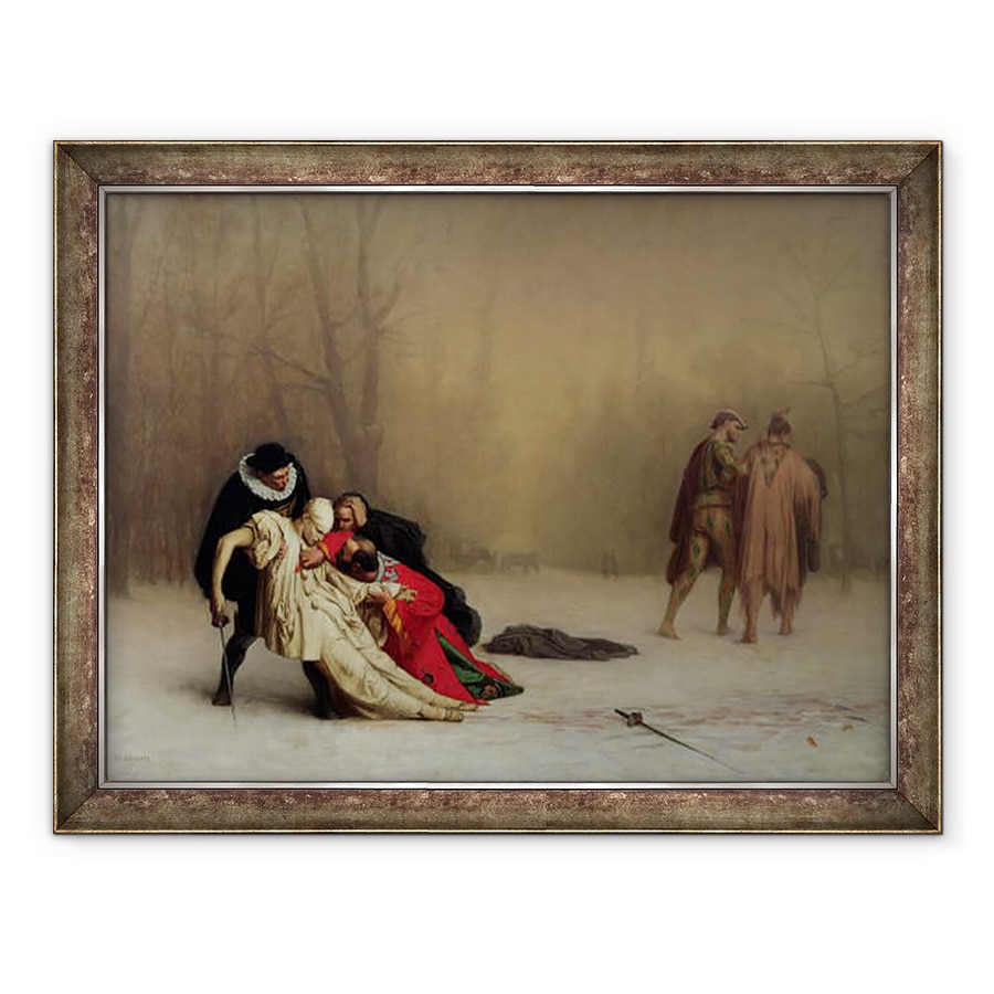 Tablou inramat - Jean Leon Gerome - Duelul dupa Mascarada, 60 x 80 cm