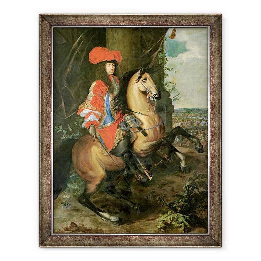 Tablou inramat - Charles Le Brun - Portret ecvestru De Ludovic al XIV-lea 1638-1715, 60 x 80 cm