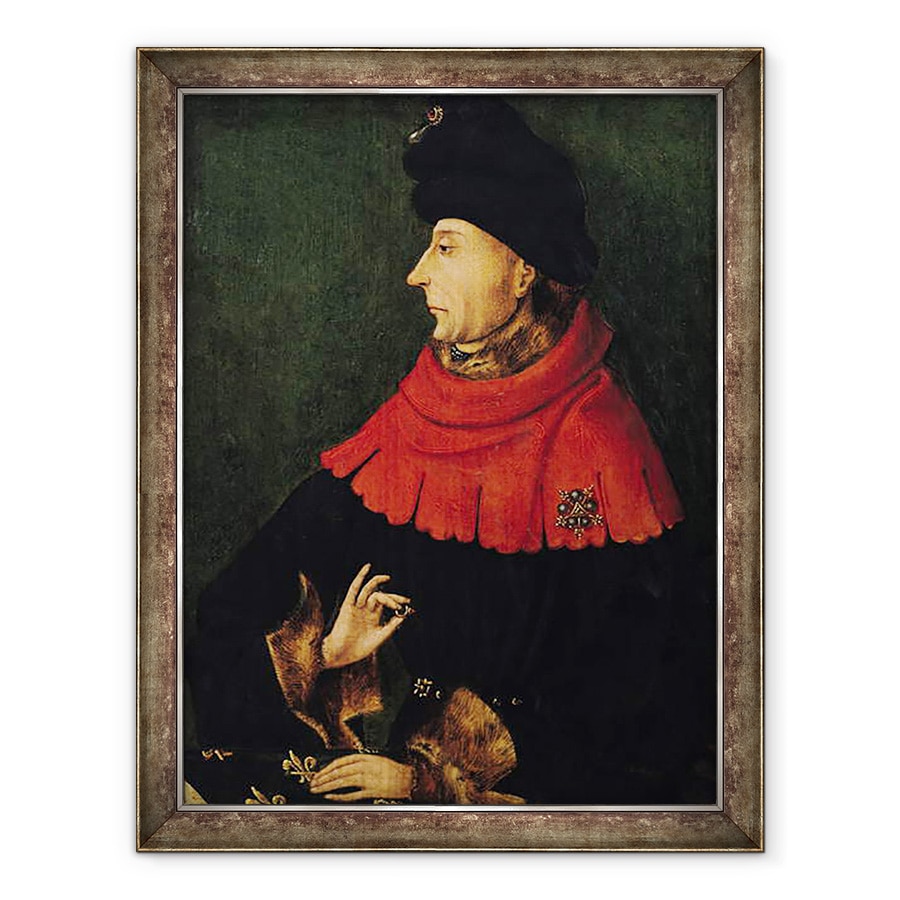 Tablou inramat - Scoala franceza - Ioan cel Neinfricat 1371-1419 Duce de Burgundia, 60 x 80 cm