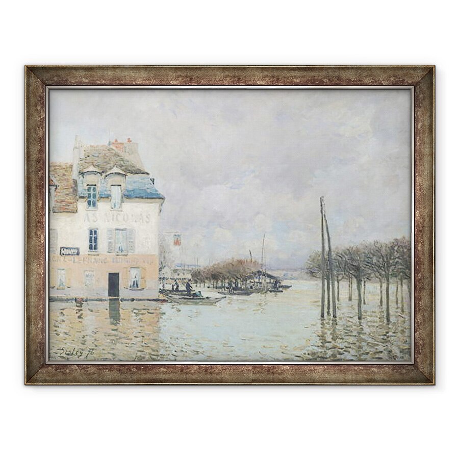 Tablou inramat - Alfred Sisley - Potopul de la Port-Marly, 70 x 90 cm