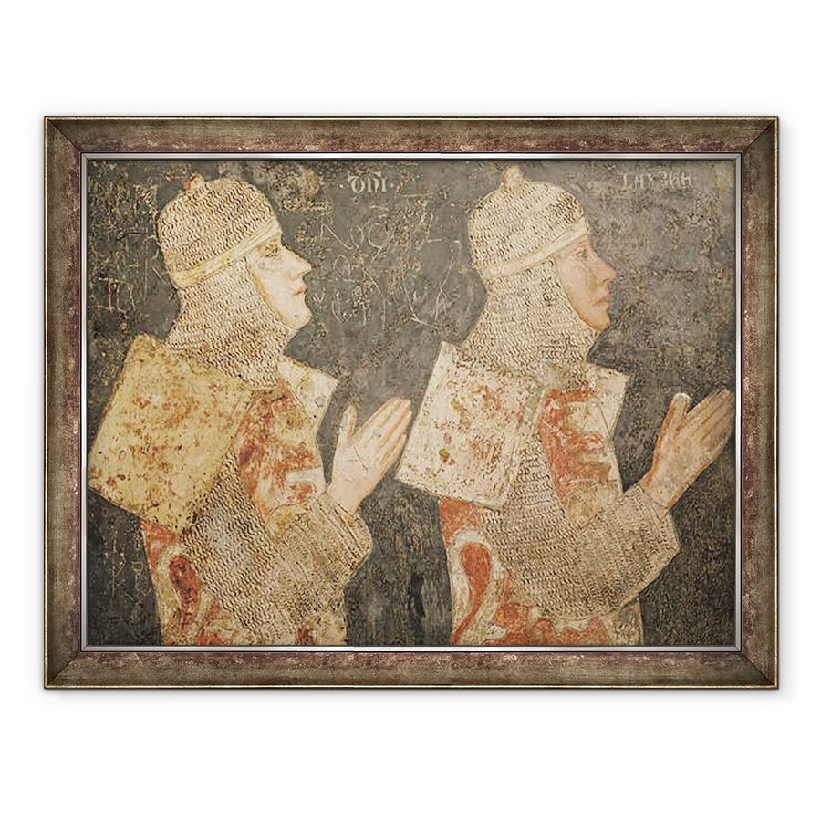 Tablou inramat - Pietro Cavallini - Doi cruciati ai familiei Minutolo, 60 x 80 cm