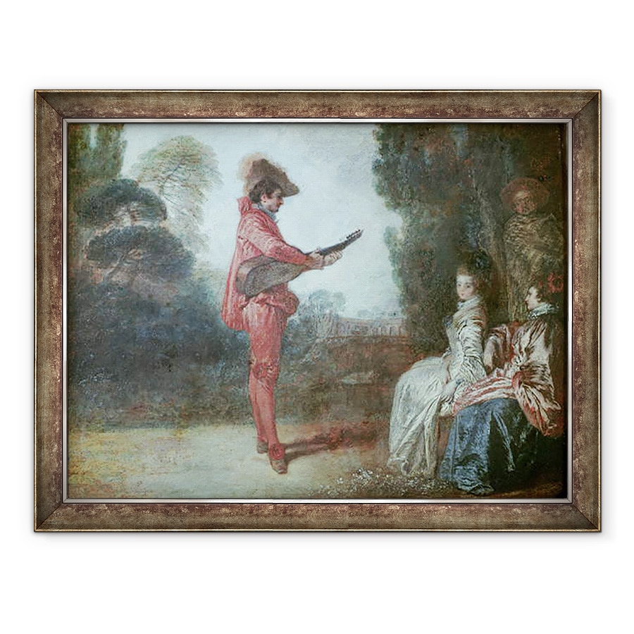 Tablou inramat - Jean Antoine Watteau - Vrajitorul, 60 x 80 cm