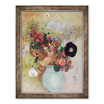 Tablou inramat - Odilon Redon - Flori intr-o vaza verde, 60 x 80 cm Tablou inramat - Odilon Redon - Flori intr-o vaza verde, 60 x 80 cm
