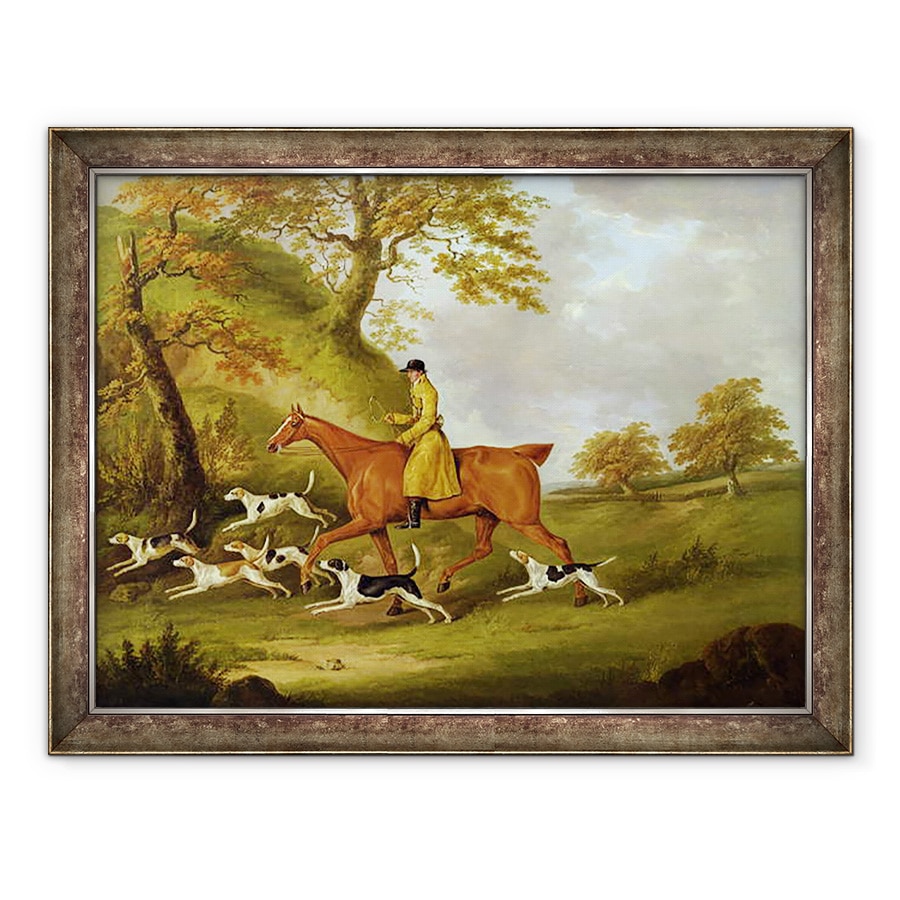 Tablou inramat - John Nott Sartorius - Vanator si Caini de vanatoare, 60 x 80 cm