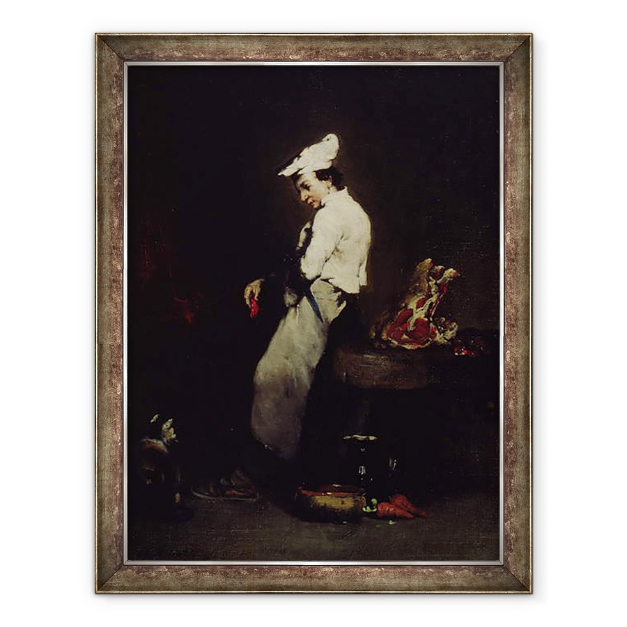 Tablou inramat - Auguste Theodule Ribot - Tanarul bucatar, 70 x 90 cm