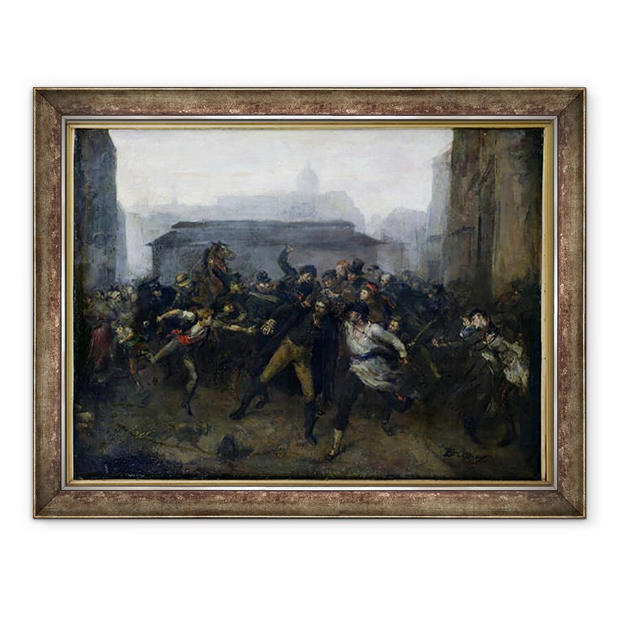 Tablou inramat - Jean-Baptiste Carpeaux - Spionul, episodul asediului de la Paris, 60 x 80 cm