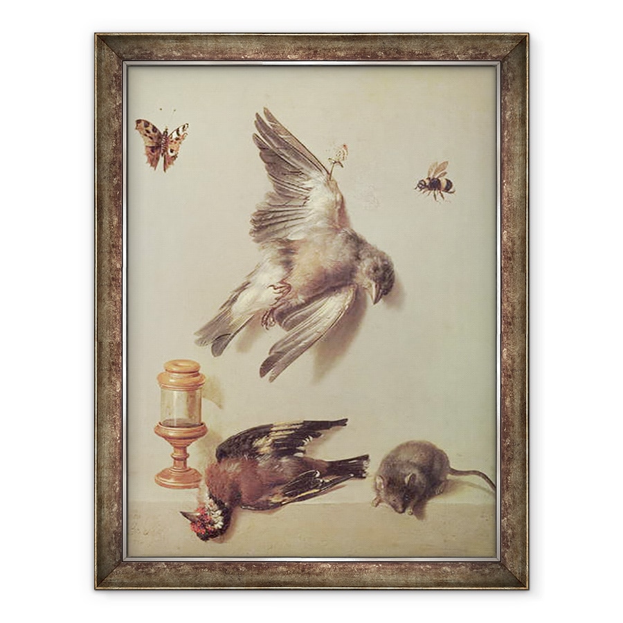 Tablou inramat - Jean-Baptiste Oudry - Natura moarta a pasarilor moarte si a unui soarece, 70 x 90 cm