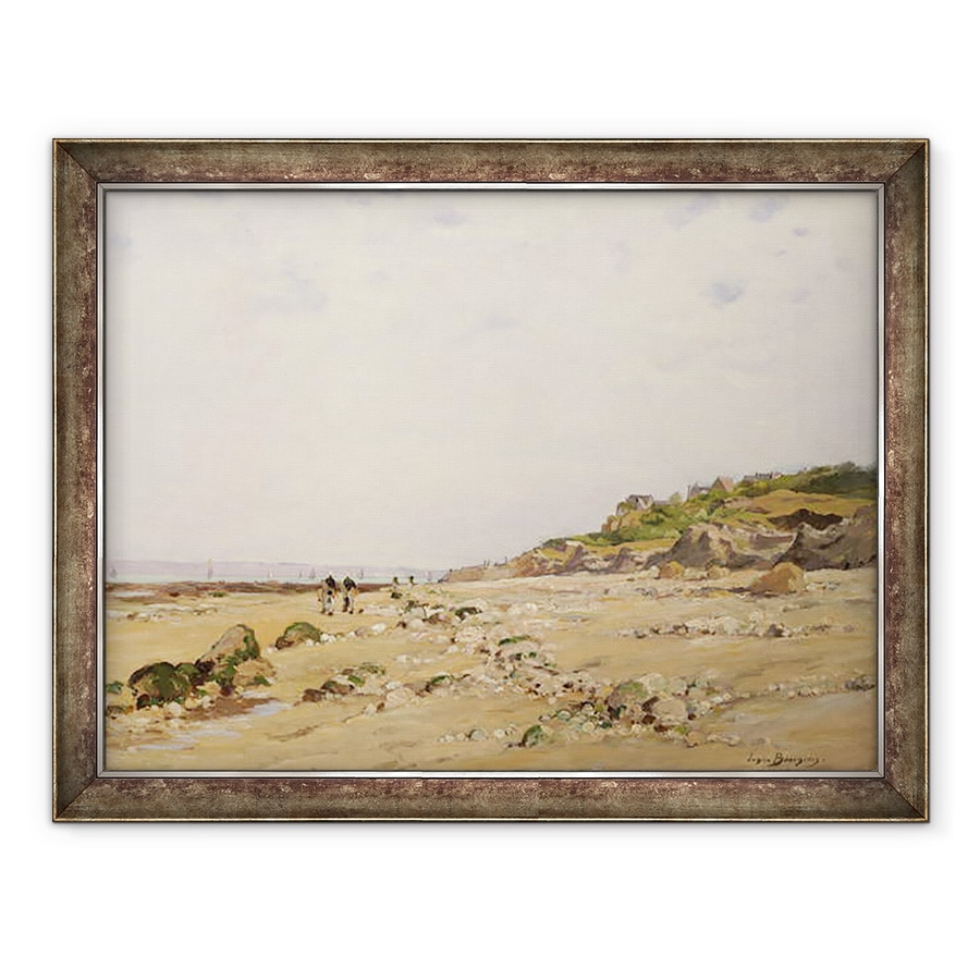 Tablou inramat - Eugene Bourgeois - Plaja de la Villerville, 60 x 80 cm