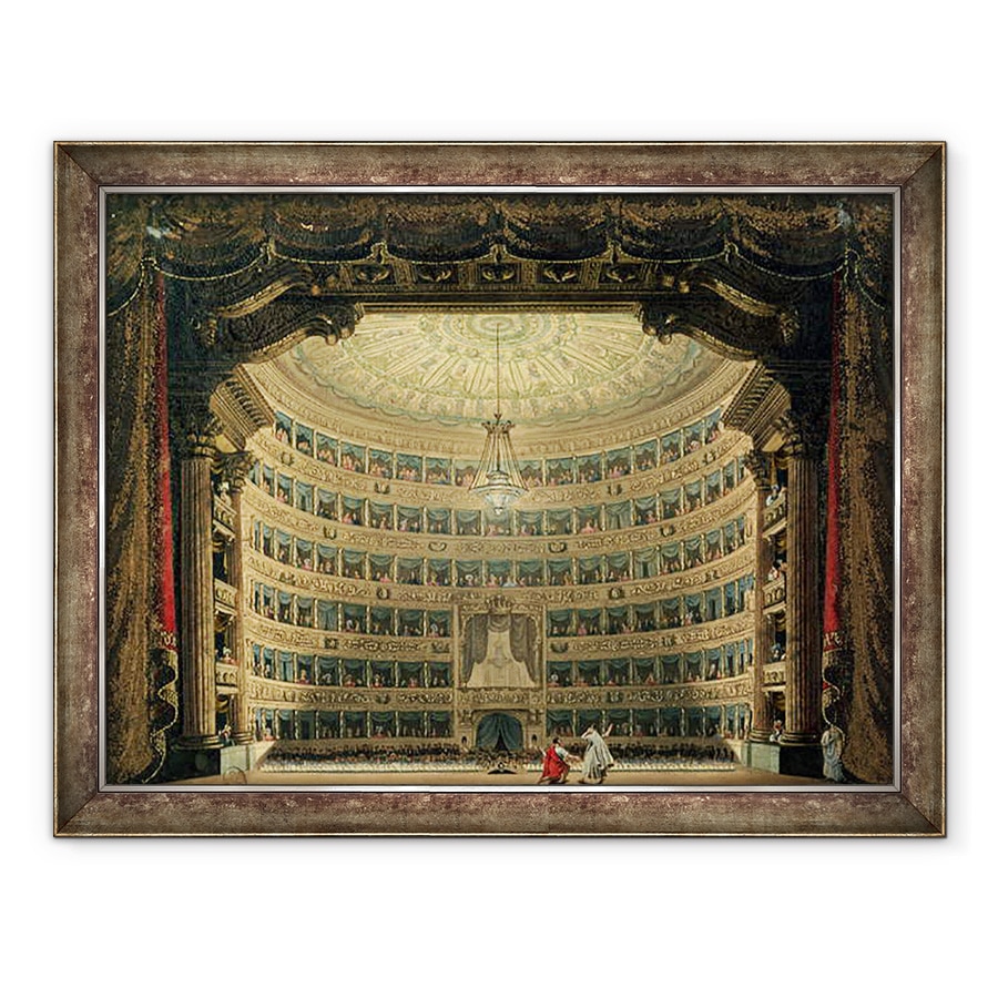 Tablou inramat - Scoala Italiana - La Scala, Milan, 60 x 80 cm