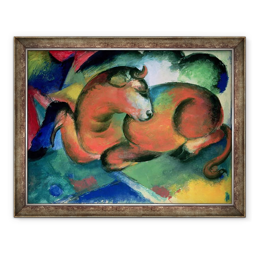 Tablou inramat - Franz Marc - Taurul Rosu, 60 x 80 cm