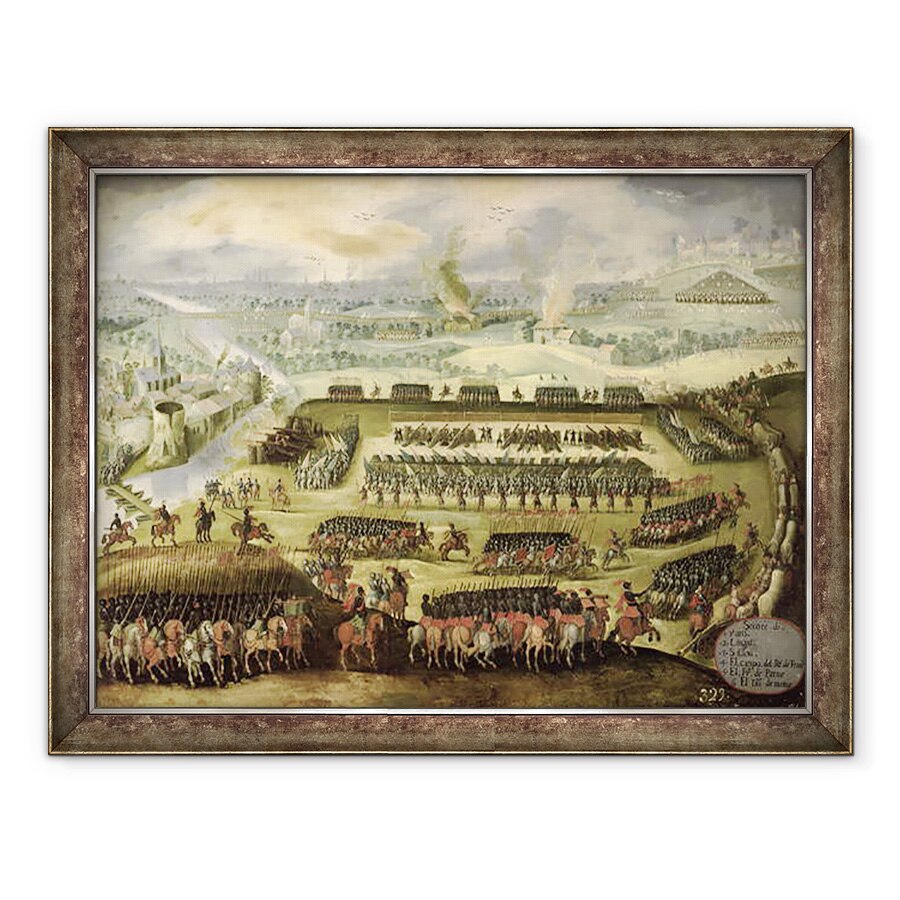 Tablou inramat - Rodrigo of Holland - Asediul Parisului Razboiul impotriva Frantei 1556-8, 60 x 80 cm